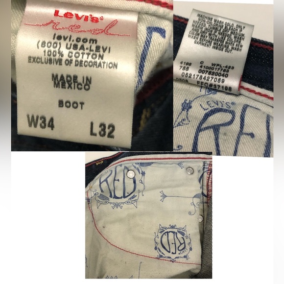 Rare Men’s LEVIS Sz 34 Red Label Bootcut Jeans - Picture 14 of 16